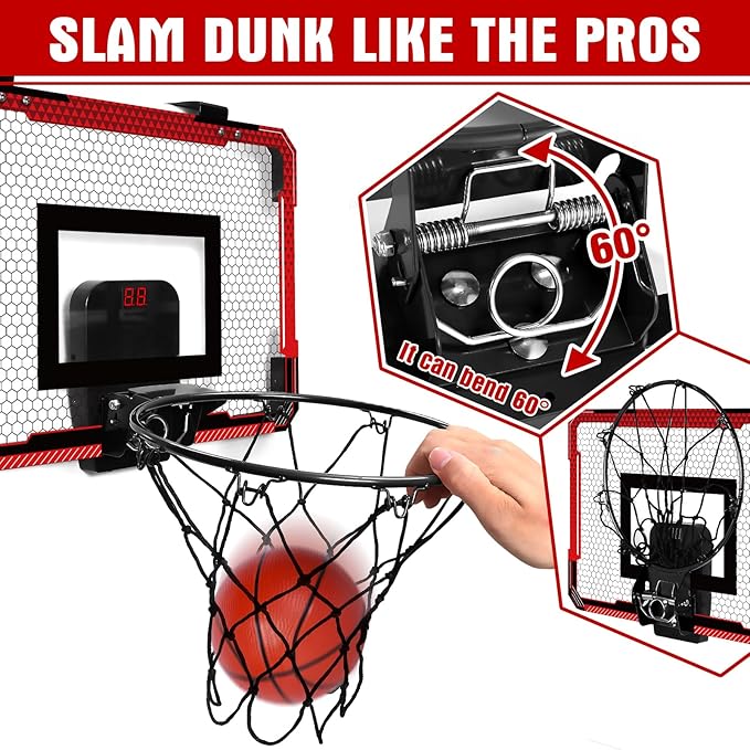 Indoor Mini Basketball Hoop for Kids and Adults