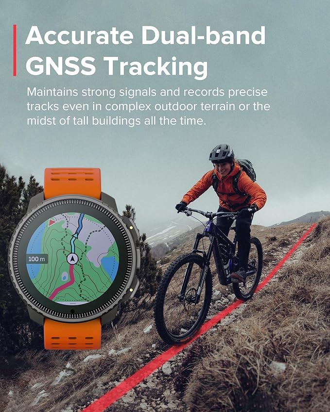 SUUNTO Vertical Solar GPS Watch, Premium Multisport Watch w/60-Day Battery Life, 1.4 inch Large Touchscreen, Heart Rate & Sleep Tracking, Dual-GNSS Navigation, Free Global Offline Map, Ti Canyon
