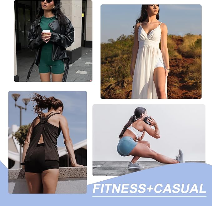 CAMPSNAIL Workout Biker Shorts Women - 3"/5"/8" High Waisted Tummy Control Spandex Booty Volleyball Shorts for Yoga Dance