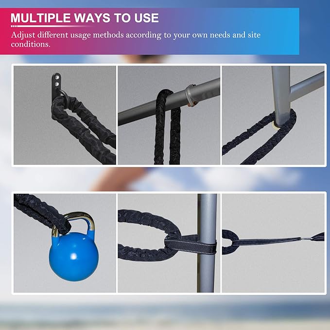 Battle Rope Workout Equipment 30FT Exercise Heavy Weighted