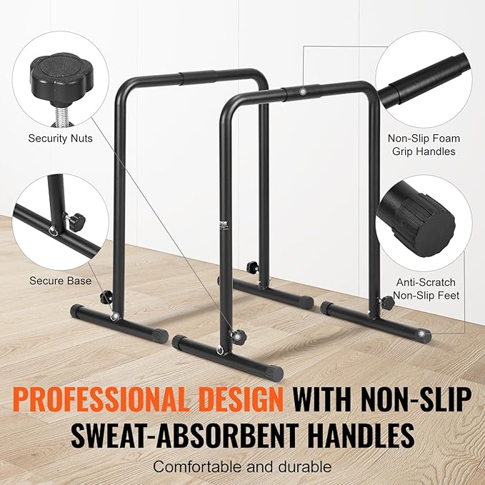 VEVOR Dip Bars 440 lbs