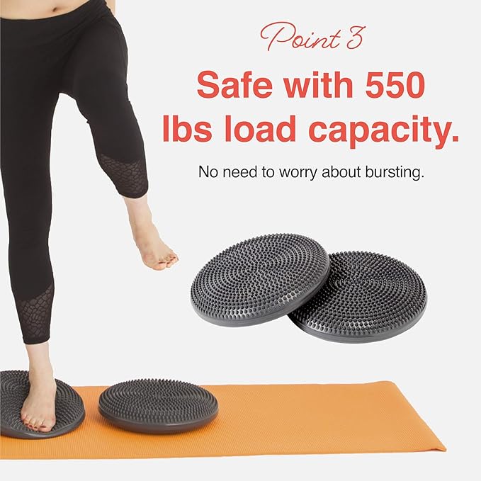 Primasole Balance Disc with Air Pump Wobble Cushion 2 PCS