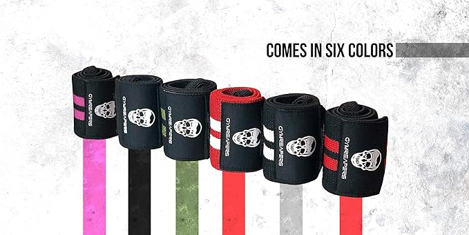 Gymreapers Weightlifting Wrist Wraps (IPF Approved) 18" Professional Quality Wrist Support with Heavy Duty Thumb Loop - Best Wrap for Powerlifting Competition, Strength Training, Bodybuilding