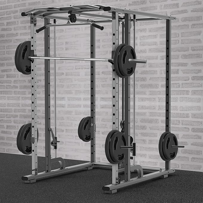 Kipika J-Hooks and Weight Plate Holder Set for 2" x 2" and 3" x 3" Power Rack - Squat Rack Attachments for Strength Training and Weight Storage - Fit Standard 1-inch and Olympic 2-inch weight plates