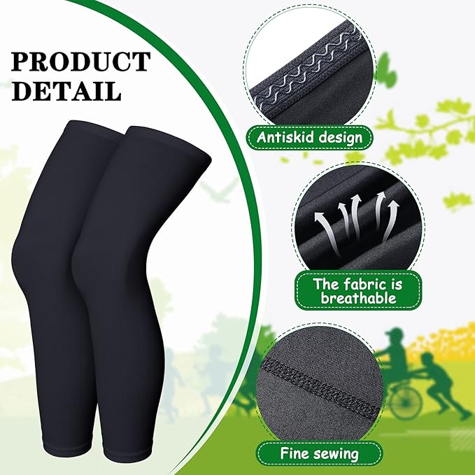 Skylety Compression Leg Sleeve Full Length Leg Sleeves Sports Cycling for Men Women, Running, Basketball