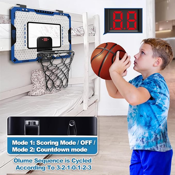 Indoor Basketball Hoop for Kids Age 5-10 3 Balls