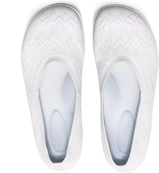 Women's Wide Toe Box Flats Shoes Knit Ballet Flat Slip-on Dress Walking Comfort Shoes