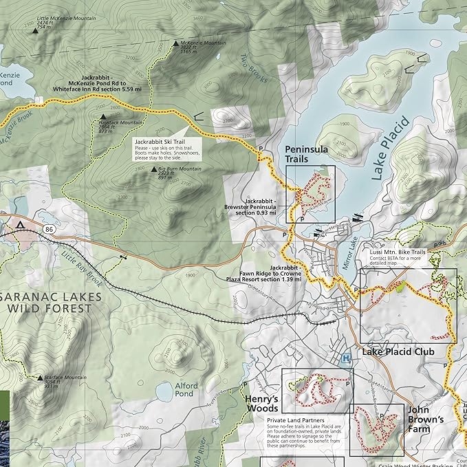 Lake Placid & Saranac Lake Winter Trails Map