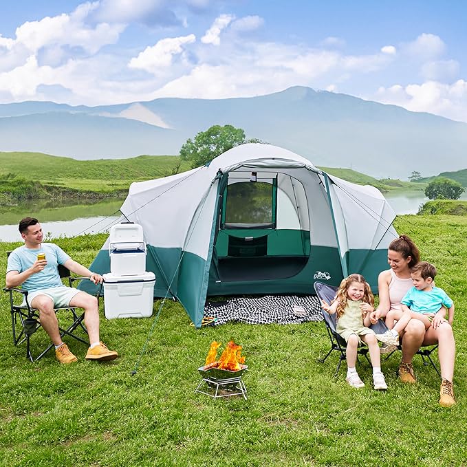 6/8/10/11 Person Camping Tent with Porch