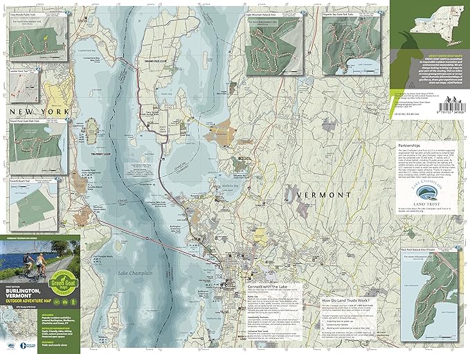 Burlington Vermont Outdoor Adventure Map