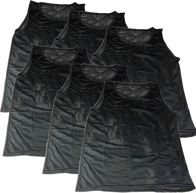 BlueDot Trading Youth Boys Girls Child Sports Scrimmage Pinnies Training Vest for team practice for Soccer, Lacrosse, 12-Pack
