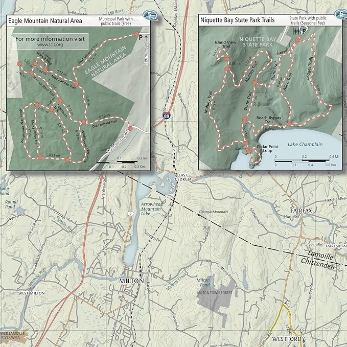 Burlington Vermont Outdoor Adventure Map