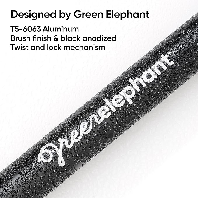 Green Elephant Camping Tarp Poles - Adjustable Aluminum Telescoping Tent Poles for Tarps, Canopy & Awning - Heavy Duty Collapsible Pole Set of 2 - Extends 8ft, Shrinks to 2ft - Caravan & Beach Shade