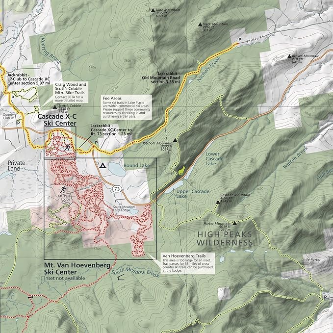 Lake Placid & Saranac Lake Winter Trails Map