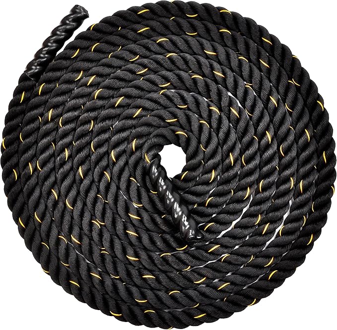 Signature Fitness Battle Rope 1.5Inch 2 Inch Diameter 30 FT, 40 FT, 50 FT