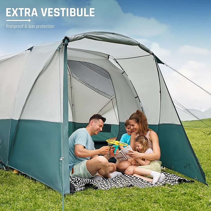 6/8/10/11 Person Camping Tent with Porch