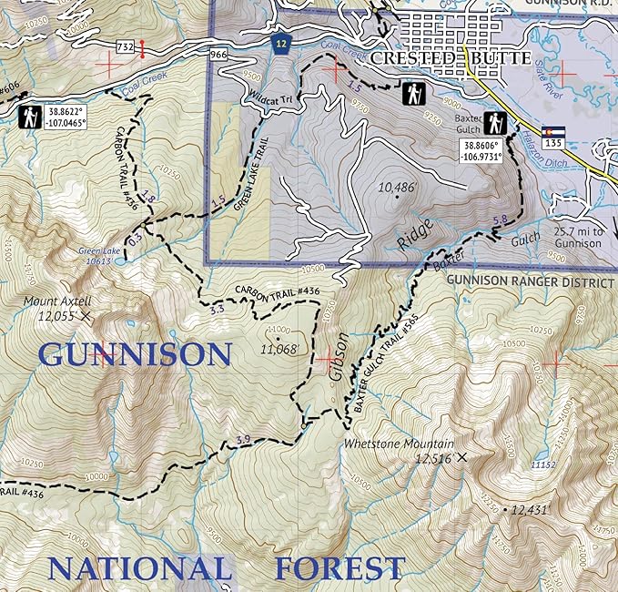 West Elk Wilderness - Colorado Topographic Hiking Map (2019)