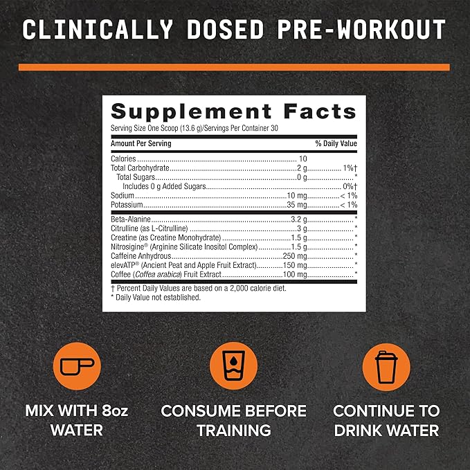 BEYOND RAW LIT PreWorkout Powder Supplement for Men and Women, Energy, Focus, Endurance, Pumps, Nitric Oxide Boost, 250mg Caffeine, Creatine, Beta Alanine, Gummy Worm, 30 Servings