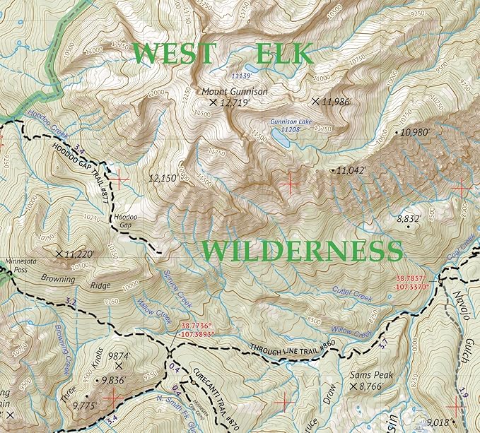 West Elk Wilderness - Colorado Topographic Hiking Map (2019)