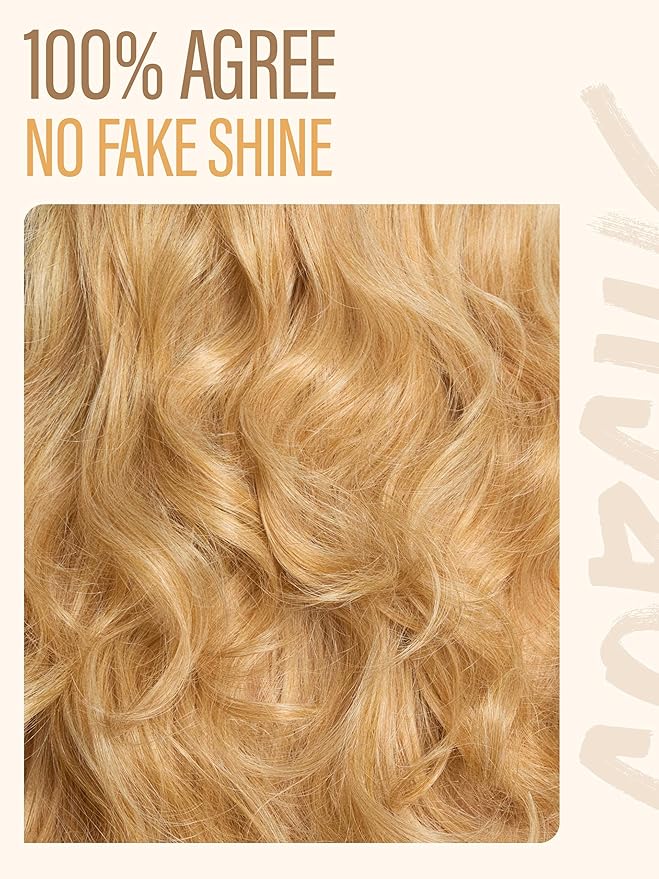 GORGIUS Glueless Wavy Wig with Bangs Honey Blonde Synthetic Curtain Bang Wig with Realistic Scalp 22 Inch
