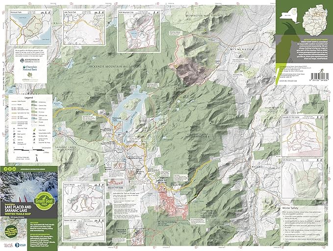 Lake Placid & Saranac Lake Winter Trails Map