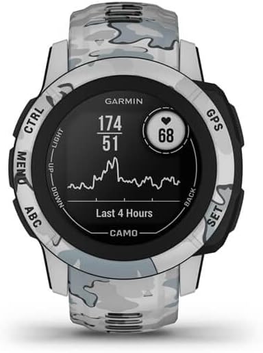 Garmin Instinct 2S, Camo-Edition, Smaller-sized Rugged Outdoor Watch with GPS, Built for All Elements, Multi-GNSS Support, Tracback Routing and More, mist camo