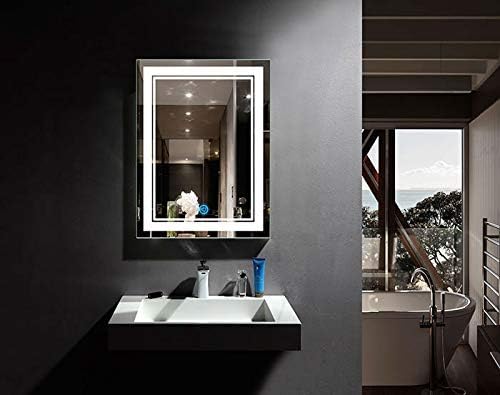 24 x 32 In Vertical LED Bathroom Silvered (C-N001)
