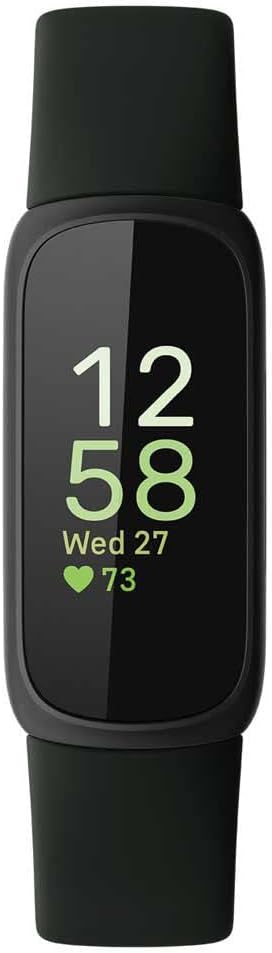 Fitbit Inspire 3 Fitness Tracker – Advanced Health Insights with Stress Management, Workout Intensity & Sleep Tracking, 24/7 Heart Rate, Includes Small and Large Classic Bands - Midnight Zen/Black