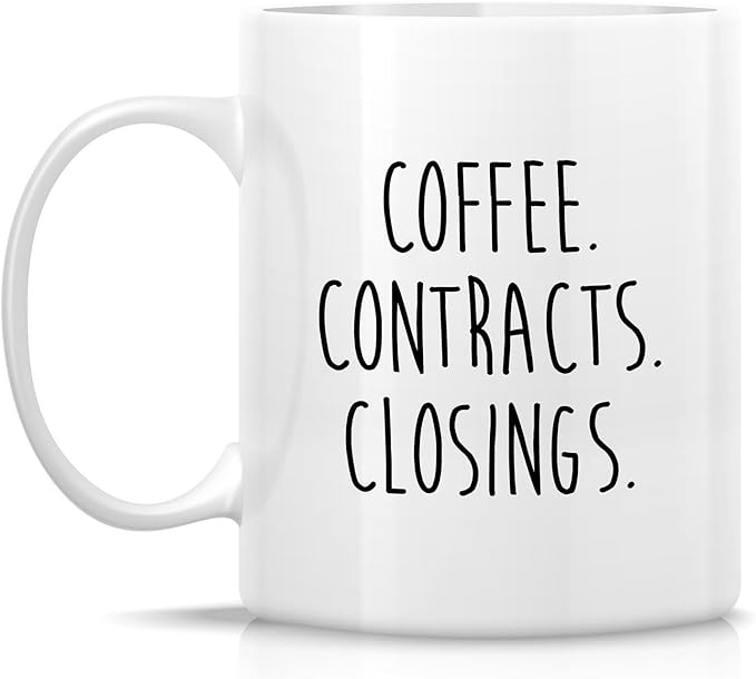 Retreez Funny Realtor Mug Gift Real Estate Agent Broker Sales Contract Closing 11 Oz Ceramic Tea Coffee Mugs - Thank You Motivational Thank-you Inspirational birthday gift for friend coworker her him