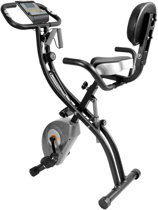 ATIVAFIT Exercise Bike Foldable Fitness Indoor Cycling Bike Magnetic 3 in 1 Upright Recumbent Exercise Bike with Resistance Bands for Home Workout
