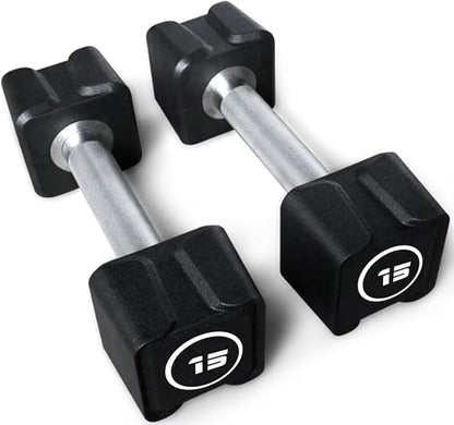 Cast Iron Dumbbells,(5.5LB-30LB)/Single(30LB/55LB) Dumbbell Weights with PU Coating and Anti-slip Grip,No Odor
