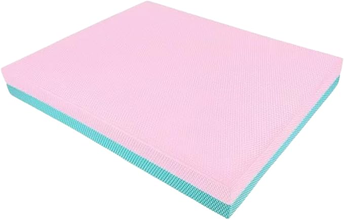 Stability Trainer Pad - Foam Balance Exercise Pad Cushion for Therapy, Yoga, Dancing Balance Training, Pilates,and Fitness (Green-Pink)
