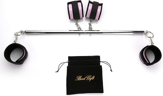 Sovyime Portable Exercise Spreader Bar with 4pcs Adjustable Straps