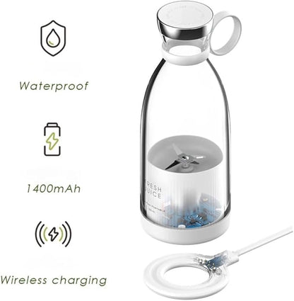 Dr.Boyd’s HEALTH portable miXer mini blender for Shakes and Smoothies- 12 oz Container, Magnetic Wireless charging, Rechargeable Battery, 50w Motor, Waterproof, Built in Safety Features