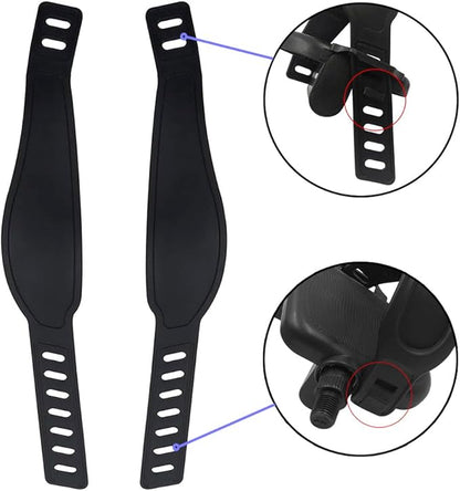 Exercise Bike Pedal Straps, Heavy Duty Adjustable Length Universal Pedal Strap Fits Most Bike Pedals Exercise Bike Bicycle Cycle for Home or Gym