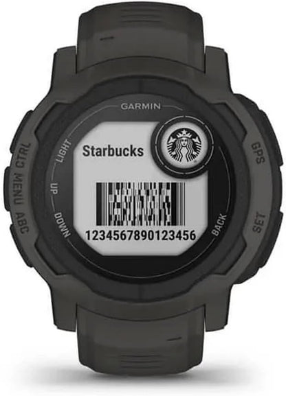 Garmin 010-02626-10 Instinct 2, Rugged Outdoor Watch with GPS, Built for All Elements, Multi-GNSS Support, Tracback Routing and More, graphite