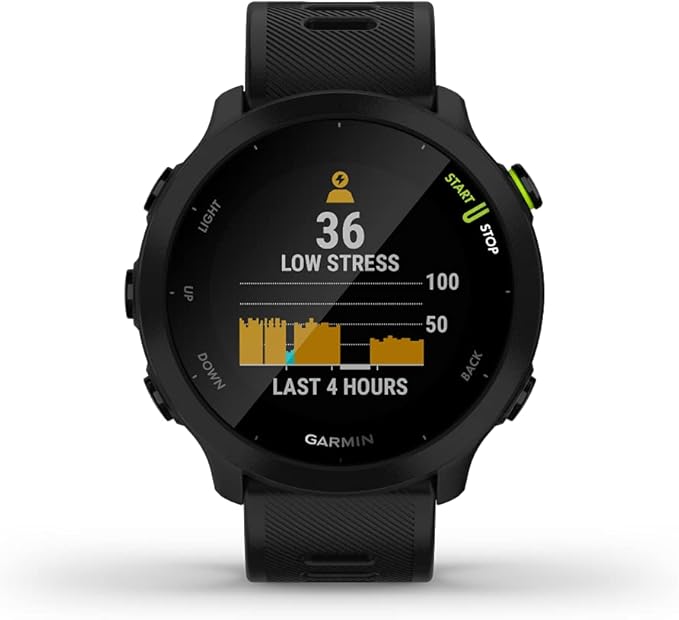 Garmin Forerunner 55, GPS Running Watch with Daily Suggested Workouts, Up to 2 weeks of Battery Life, Black - 010-02562-00