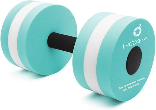 Aquatic Exercise Dumbell Set of 2 - Water Aerobic Exercise Foam Dumbbells Pool Resistance Fitness Equipment for Weight Loss