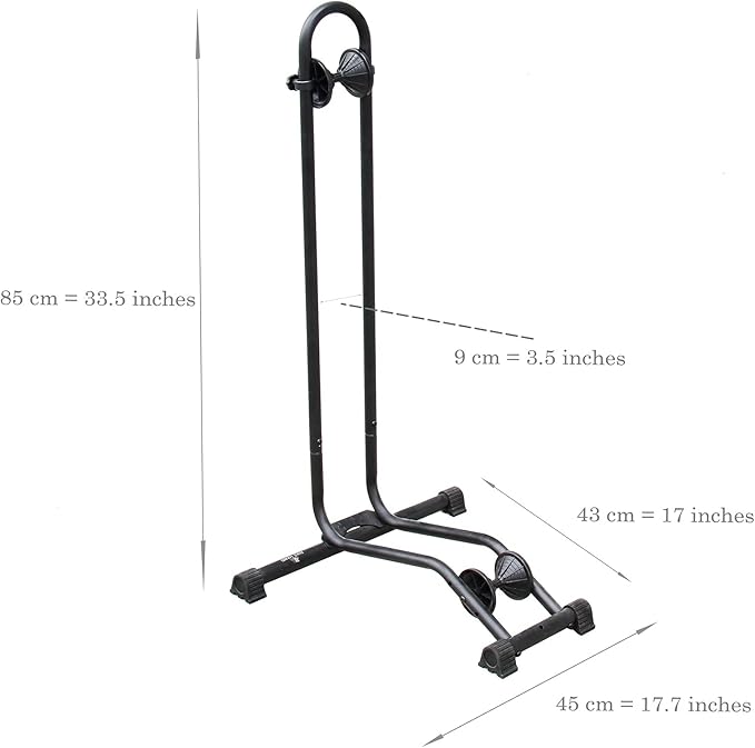 BikeHand Bike Floor Stand Parking Rack Stand - for 24"-29" Mountain MTB & Road Bikes Bicycles Indoor Outdoor Garage Storage - Classic for 1 Bike