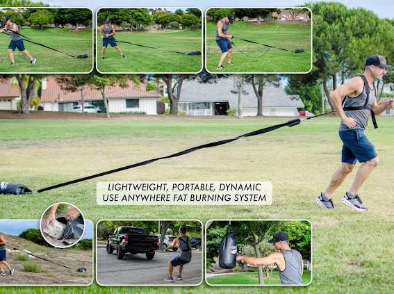 Resistance Training Sled - Weight Sled Harness & 3X The 4-Piece Kit
