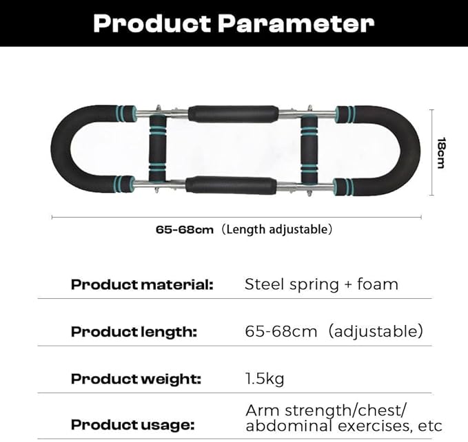 Twister Arm Trainer: 40-100lb Adjustable Chest Workout Equipment , Portable for Home