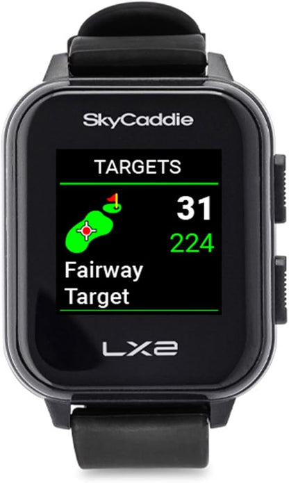 SkyCaddie LX2 Golf GPS Watch - Lightweight & Simple Golf Yardage Rangefinder Touchscreen Watch w/ 35K Courses, Intelligent Automation, & Scoring - Power Bundle with PlayBetter 5000mAh Portable Charger