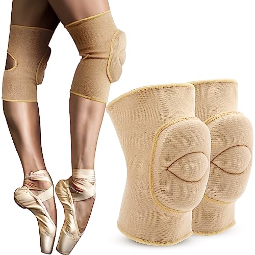 Knee Pads Volleyball Girls Kids Youth Women Men 7.8" Thick Padded Dance Knee Pad Soft Stretchy Knee Brace Breathable Knee Protector for Basketball Football Wrestling Pole Dance Yoga Knee Sleeve 1 Pair