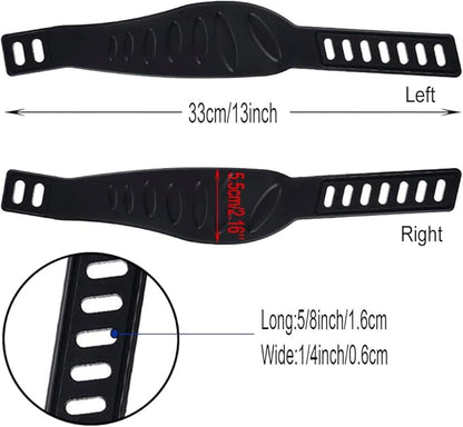 Exercise Bike Pedal Straps, Heavy Duty Adjustable Length Universal Pedal Strap Fits Most Bike Pedals Exercise Bike Bicycle Cycle for Home or Gym