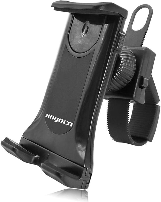 Sunny Health & Fitness Mobile Phone and Tablet Clamp Mount Holder for Bikes, Ellipticals, Treadmills and Other Handlebar Fitness Equipment