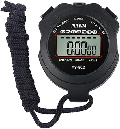 Sports Stopwatch Timer Single Lap Split Digital Stopwatch