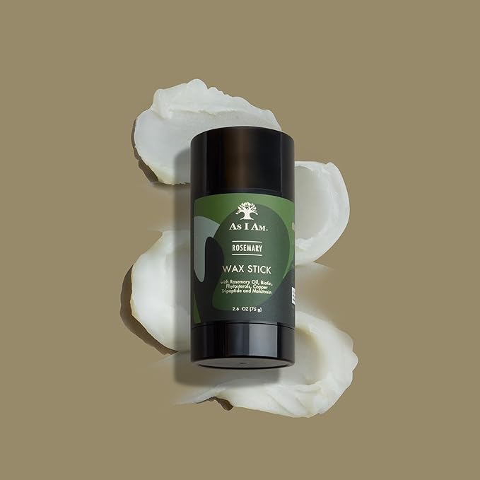 As I Am Rosemary Hair Wax Stick - 2.6 Oz - with Melatonin, Biotin & Ceramide
