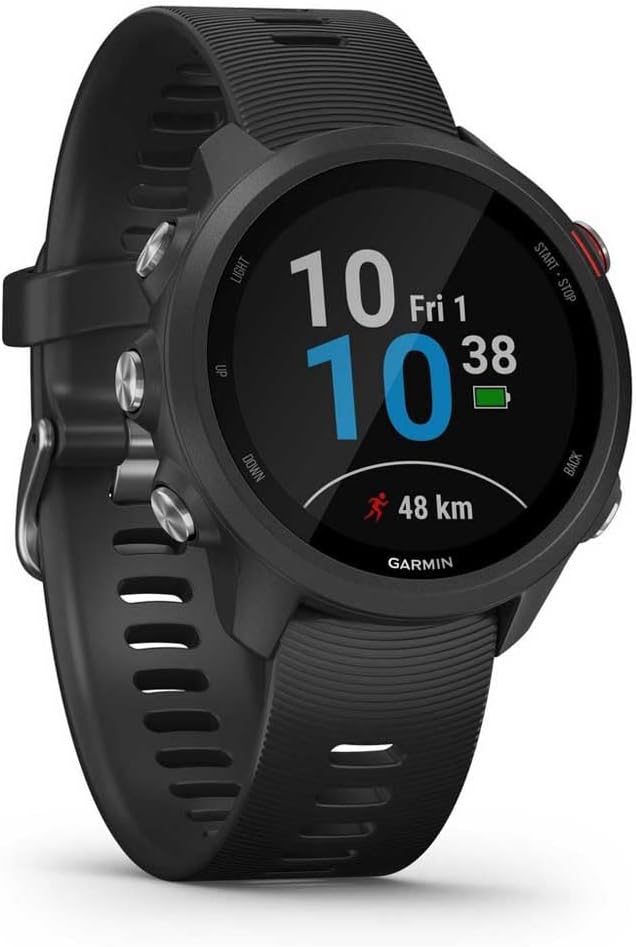 Garmin Forerunner 245 Music GPS Running Smartwatch, with Music and Running and Training Features, Black Band