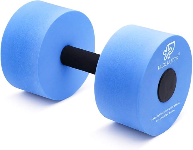 Water Dumbbells, Blue Aqua Dumbbells Set High-Density EVA-Foam Dumbell Resistance for Water Aerobics Fitness and Pool Exercises
