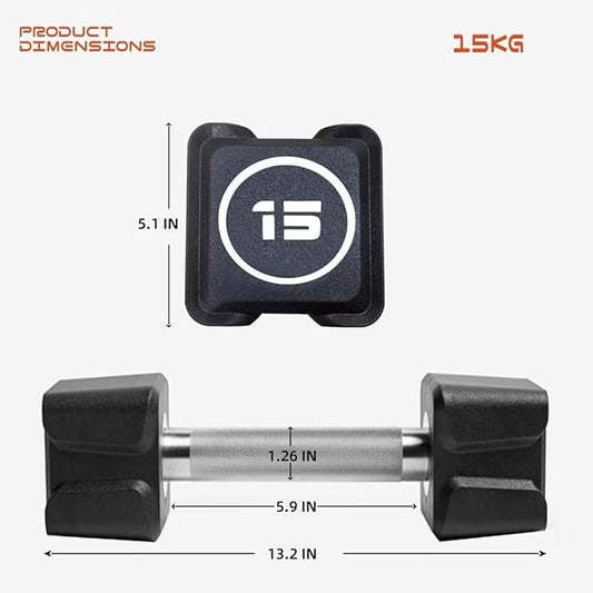 Cast Iron Dumbbells,(5.5LB-30LB)/Single(30LB/55LB) Dumbbell Weights with PU Coating and Anti-slip Grip,No Odor